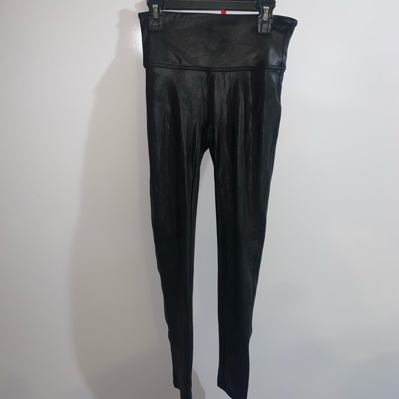 SPANX Faux Leather Leggings in Black - Picture 5 of 7